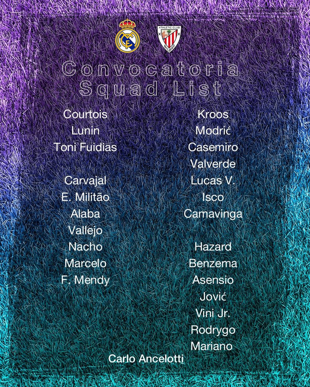 لیست رئال‌مادرید با یک غایب قابل پیش‌بینی(عکس)