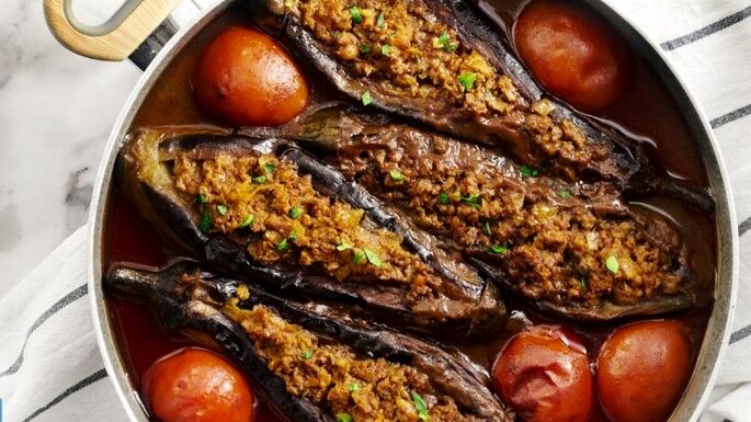 بادمجان شکم‌پر را با این روش خوشمزه درست کنید