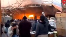 زنده سوختن مرد مشهدی جلوی چشم مردم + عکس