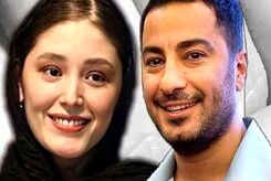 عکس عاشقانه لو رفته از نوید محمدزاده و فرشته حسینی در پشت صحنه جنگل آسفالت