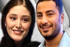 عکس عاشقانه لو رفته از نوید محمدزاده و فرشته حسینی در پشت صحنه جنگل آسفالت