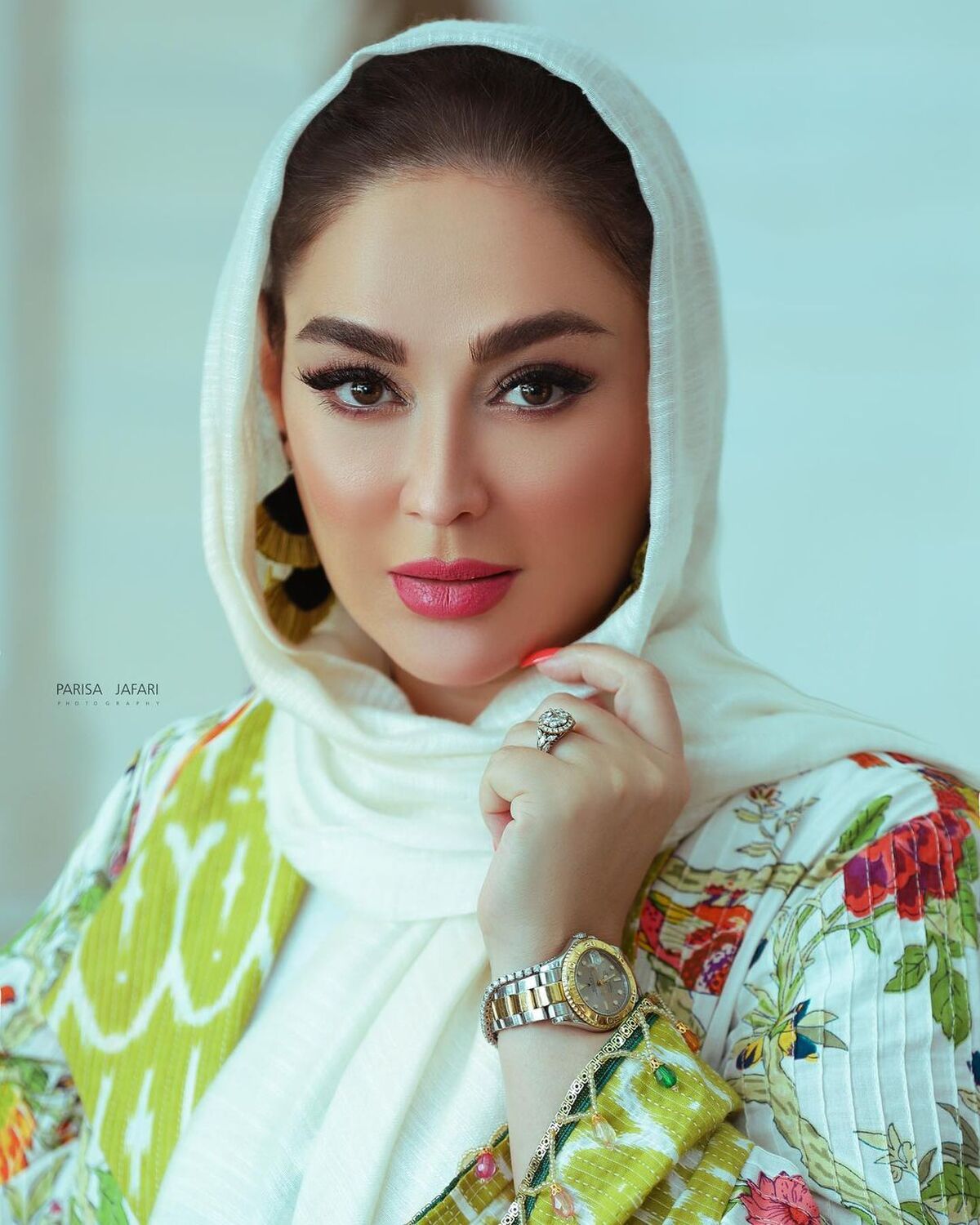 سلفی دو نفره الهام حمیدی و همسرش