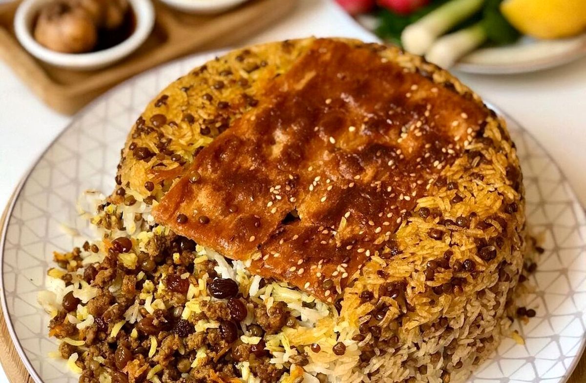 دستور پخت عدس پلو نذری خوشمزه برای ۲۰۰ نفر