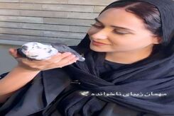 عجیب ترین عکس از پریناز ایزدیار بدون پوشش کامل سر!