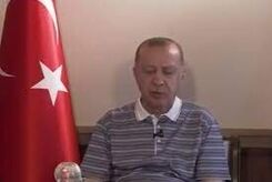 چرت اردوغان وسط پیام زنده ویدئویی!