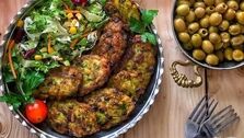 مواد لازم کوکو اسفناج + طرز تهیه