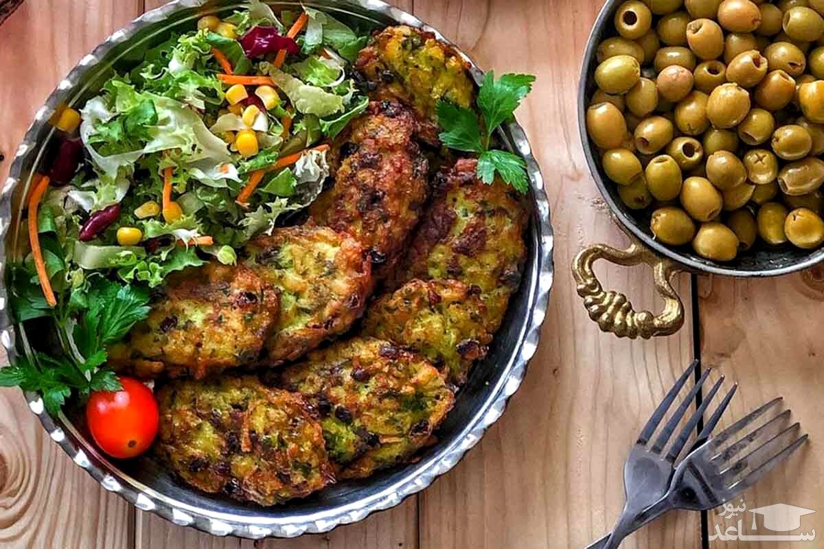 مواد لازم کوکو اسفناج + طرز تهیه