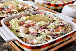 طرز تهیه سالاد پاستا و سبزیجات خوشمزه به روش خانگی